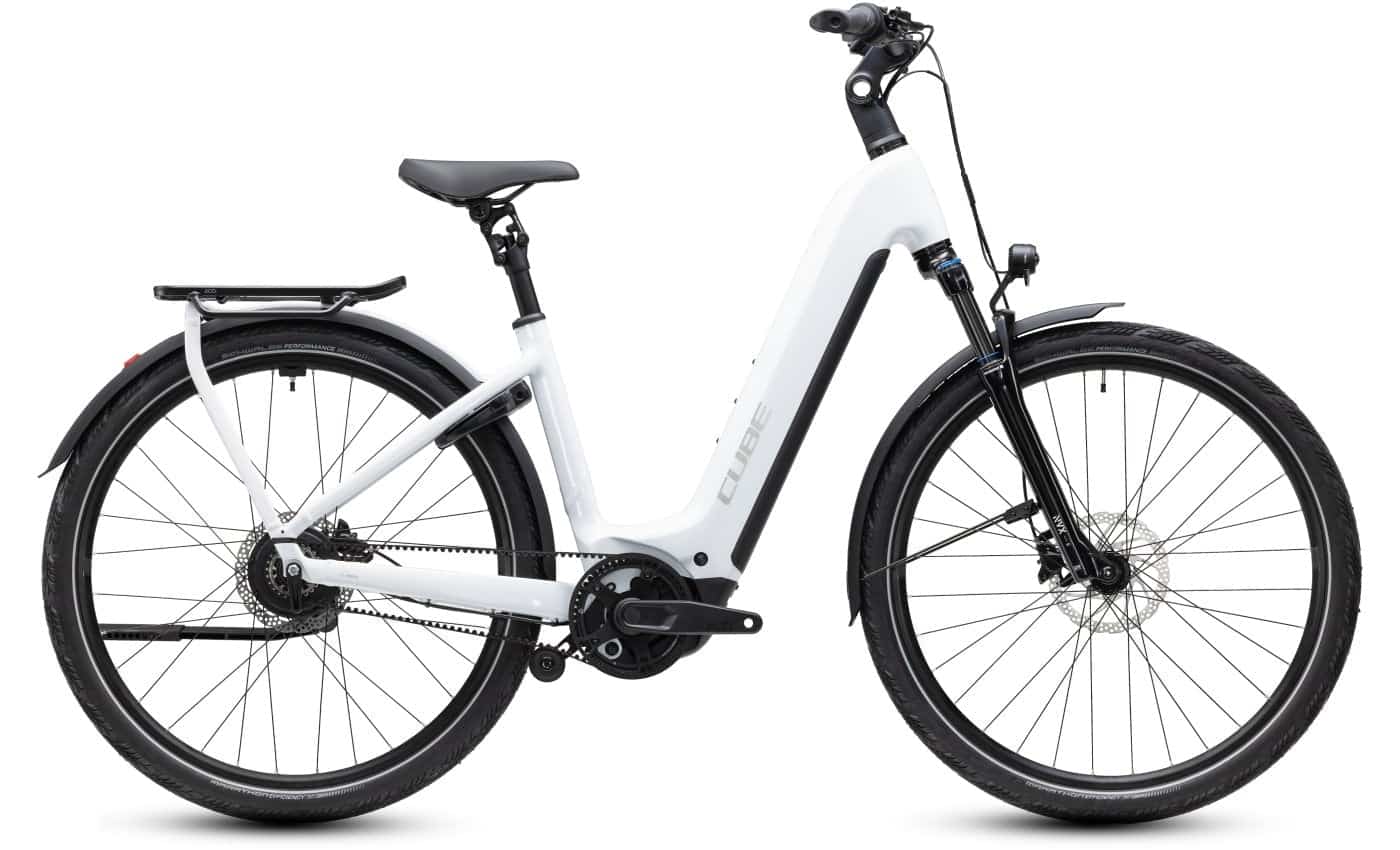 Cube Kathmandu Hybrid Deluxe Pro 800 - 28 Zoll 800Wh Enviolo Wave - metallicwhite´n´chrome