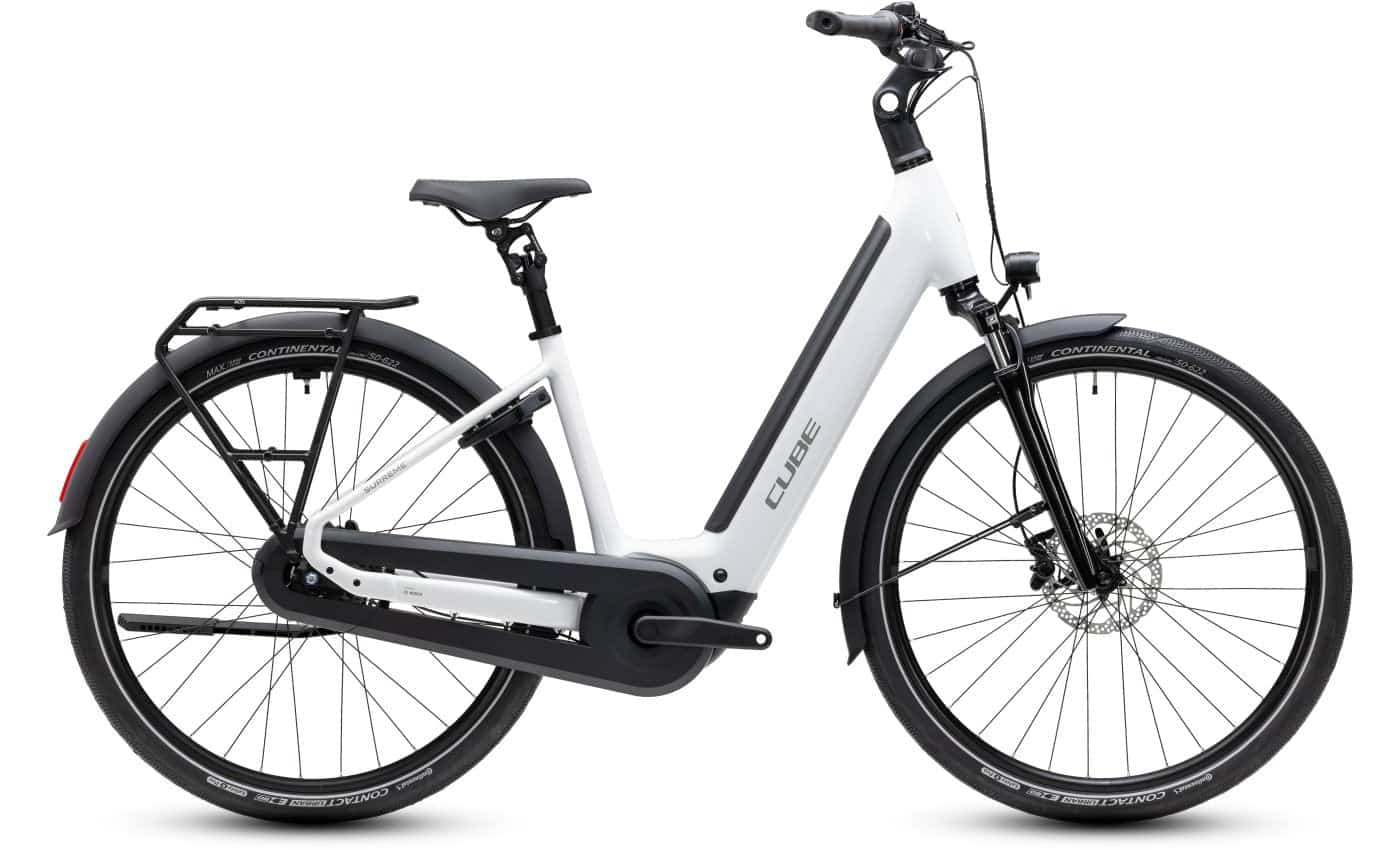 Cube Supreme RT Hybrid Comfort EX 600 - 28 Zoll 600Wh 5N Wave - metallicwhite´n´reflex