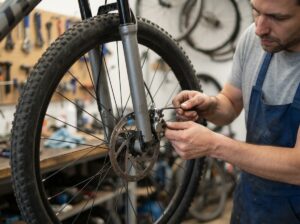 Festgefahrene Scheibenbremse beim Fahrrad lösen