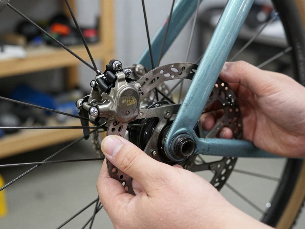 Festgefahrene Scheibenbremse beim Fahrrad lösen
